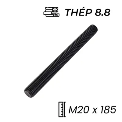 Guzong Thép Đen 8.8 M20x185