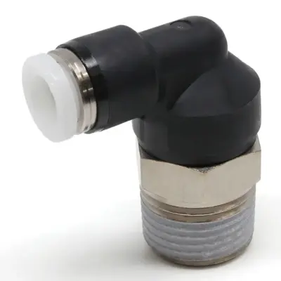 Đầu Nối Nhanh Khí Nén Dạng Cong 90° Ren Ngoài Pisco PL1/4-N3U
