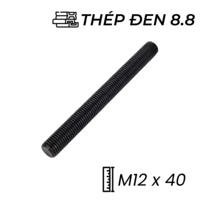 Guzong Thép Đen 8.8 M12x40