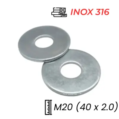 Lông Đền Phẳng Inox 316 M20 (40×2.0)