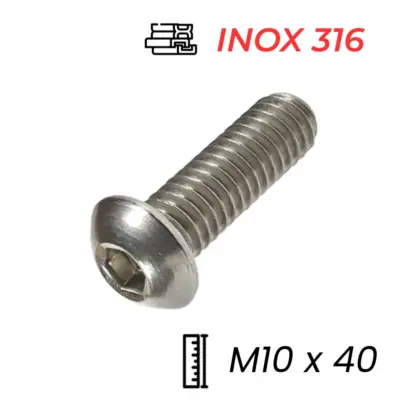 Lục Giác Chìm Mo Inox 316 ISO7380 M10x40
