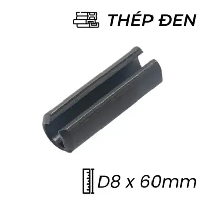 Chốt Ống DIN1481 Thép 65Mn Đen D8x60mm (25Cái/Bịch)
