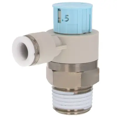 Van Tiết Lưu Khí Nén Loại Khóa Đẩy Có Hiển Thị Chỉ Số Pisco JSGC5/16-04BLW
