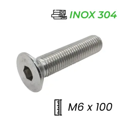 Lục Giác Chìm Col Inox 304 DIN7991 M6x100