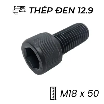 Lục Giác Chìm Đầu Trụ Thép Đen 12.9 DIN912 M18x50