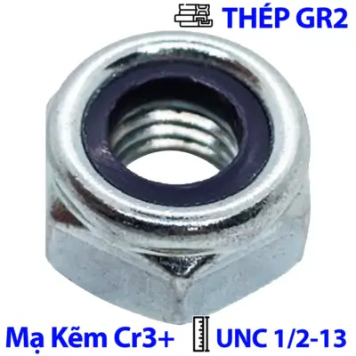 Tán Keo Thép Mạ Kẽm Trắng Cr3+ GR 2 UNC 1/2-13 (NE)