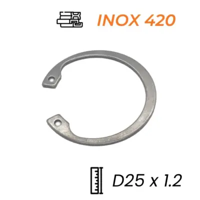 Phe Gài Lỗ Inox 420 DIN472 D25x1.2