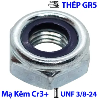 Tán Keo Thép Mạ Kẽm Trắng Cr3+ GR 5 UNF 3/8-24 (NE)