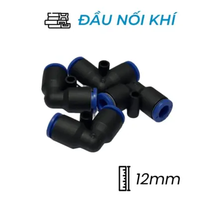 Đầu Nối Nhanh Khí Nén Cong Ø12mm CDC MPUL 12 (Màu Đen)