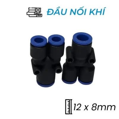Đầu Nối Nhanh Khí Nén Chữ Y Ø12x8mm CDC MPW 1208 (Màu Đen)