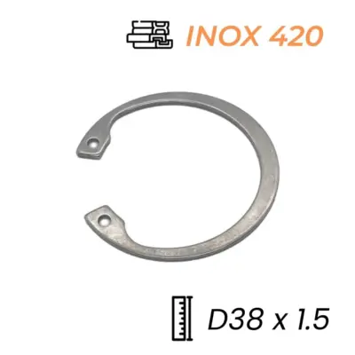 Phe Gài Lỗ Inox 420 DIN472 D38x1.5 (5Cái/Bịch)