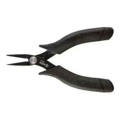 Kìm Mũi Nhọn Gắp Có Răng Chống Tĩnh Điện 6″ Sata 75111