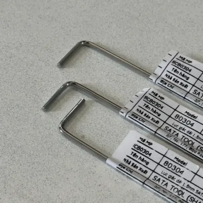 Cây Lục Giác 1.5 mm Chữ L Đầu Bằng Siêu Dài Sata 80304