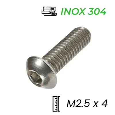 Lục Giác Chìm Mo Inox 304 ISO7380 M2.5×4