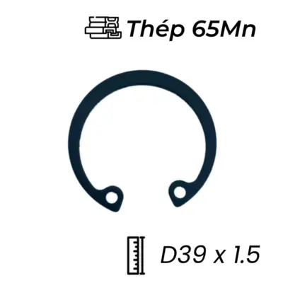 Phe Gài Lỗ Thép 65Mn DIN472 D39x1.5