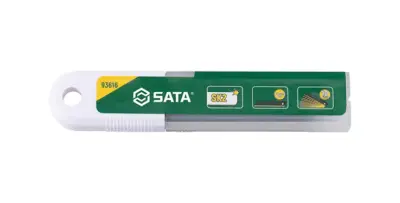 Bộ 10 Lưỡi Dao Rọc Giấy Titan Vàng 8 Răng 18x100mm Sata 93616