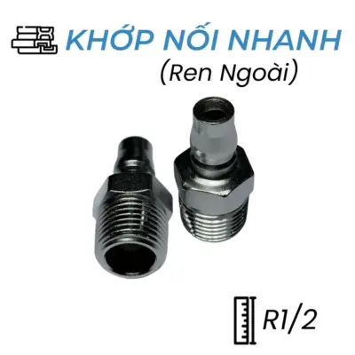 Khớp Nối Nhanh Khí Nén Đực Ren Ngoài R1/2 CDC PM 40