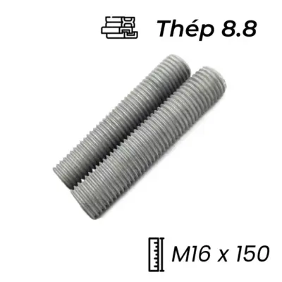 Guzong Thép Nhúng Nóng Kẽm 8.8 M16x150