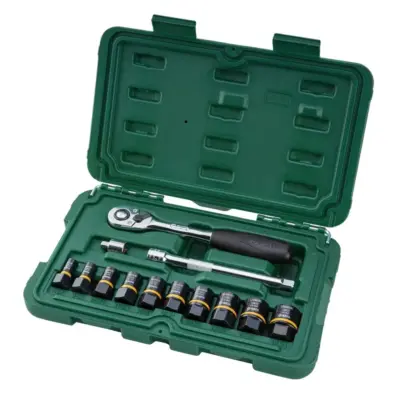 Bộ Đầu Tuýp Đầu Bông Kiểu BoltBiter Sata Dr.1/4 / Dr.3/8Inch 13 Chi Tiết 09137
