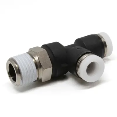 Đầu Nối Nhanh Khí Nén Dạng Chữ T Ren Ngoài Pisco PD1/4-N2U