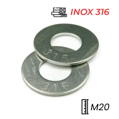 Lông Đền Phẳng Inox 316 DIN125 M20