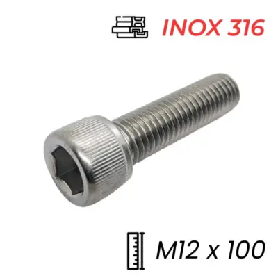 Lục Giác Chìm Đầu Trụ Inox 316 DIN912 M12x100