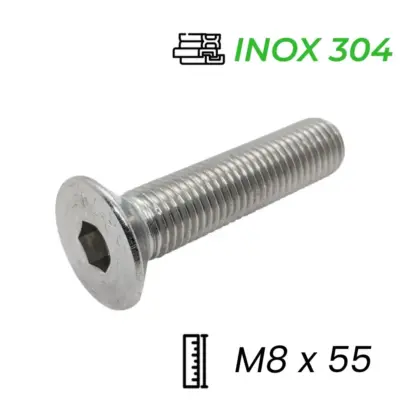 Lục Giác Chìm Col Inox 304 DIN7991 M8x55