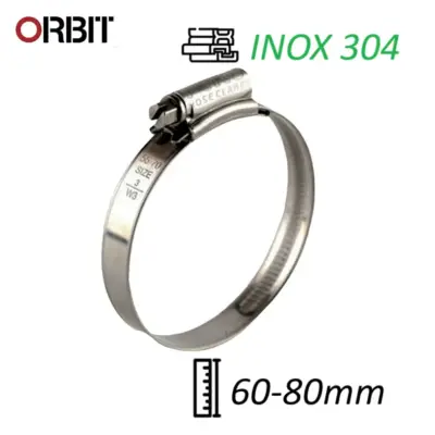 Đai Siết Cổ Dê Inox 304 – Orbit Dùng Cho Ống 60-80mm