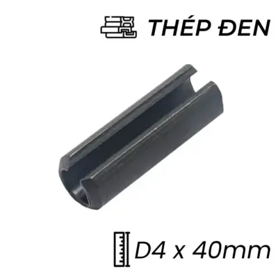Chốt Ống DIN1481 Thép 65Mn Đen D4x40mm (100Cái/Bịch)