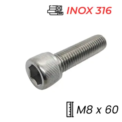 Lục Giác Chìm Đầu Trụ Inox 316 DIN912 M8x60