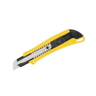 Dao Rọc Giấy Cán Nhôm Bản To 18 mm Dài 165 mm Bosi BS310051