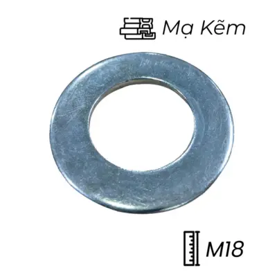 Lông Đền Phẳng Thép Mạ Kẽm DIN125 M18
