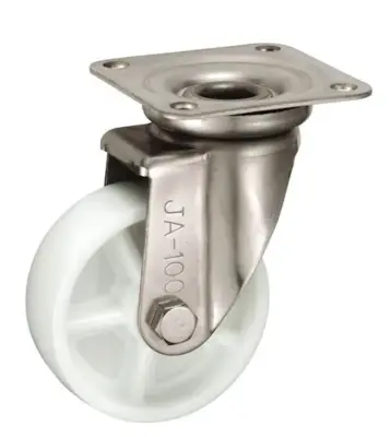 Bánh Xe Nylon Càng Inox Xoay Không Phanh D100 UKAI PJA-100