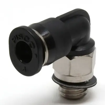 Đầu Nối Nhanh Khí Nén Dạng Cong 90° Ren Ngoài Pisco PL4-M6M