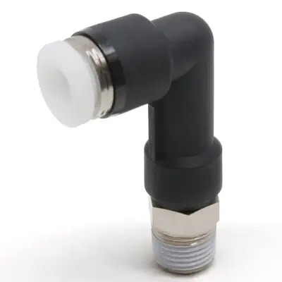 Đầu Nối Nhanh Khí Nén Dạng Cong 90° Ren Ngoài (Dài) Pisco PLL3/16-01W
