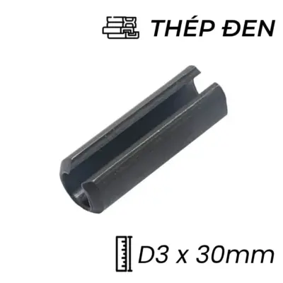Chốt Ống DIN1481 Thép 65Mn Đen D3x30mm (50Cái/Bịch)