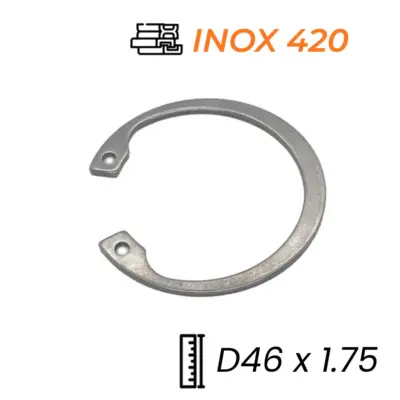 Phe Gài Lỗ Inox 420 DIN472 D46x1.75