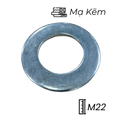 Lông Đền Phẳng Thép Mạ Kẽm DIN125 M22