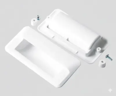 Tay nắm cửa chìm Buyoung 66×140 BY2-200WT (Màu Trắng)