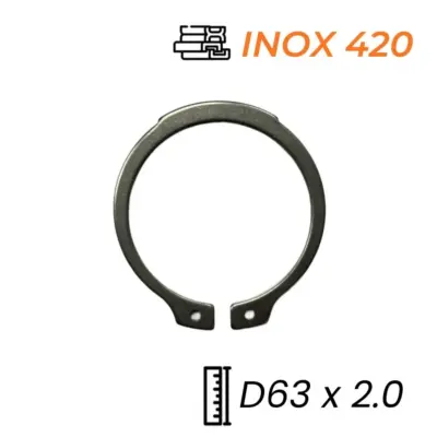 Phe Gài Trục Inox 420 DIN471 D63x2.0