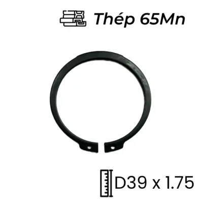 Phe Gài Trục Thép 65Mn DIN471 D39x1.75 (10Cái/Bịch)
