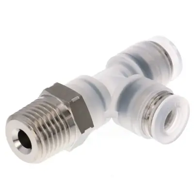 Đầu Nối Nhanh Khí Nén Dạng Chữ T Ren Ngoài Pisco SPPD12-03SP