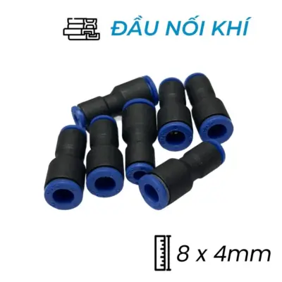 Đầu Nối Nhanh Khí Nén Giảm Ø8x4mm CDC MPG 0804 (Màu Đen)