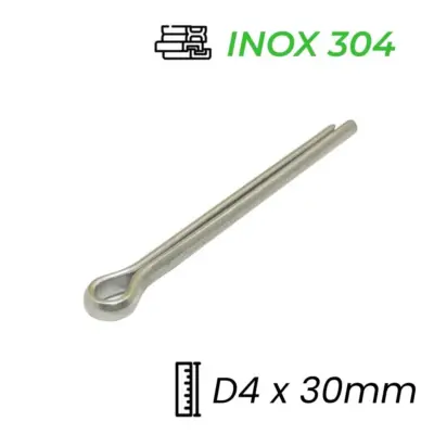 Chốt Chẻ Inox 304 (Chốt Bi) GB91 D4x30mm