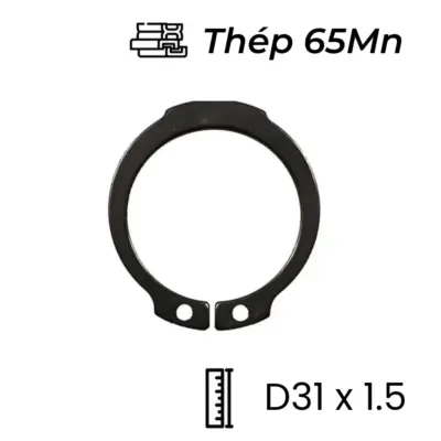 Phe Gài Trục Thép 65Mn DIN471 D31x1.5