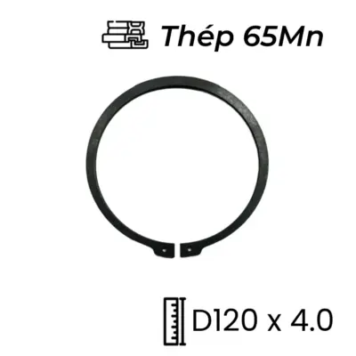 Phe Gài Trục Thép 65Mn DIN471 D120x4.0