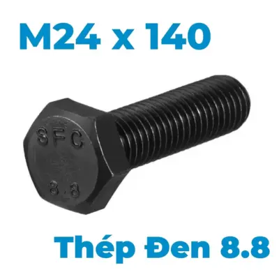 Bulong Thép Đen 8.8 DIN933 M24x140