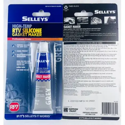 Keo Silicone Tạo Gioăng Chịu Nhiệt Selleys RTV Xám 32g (Thùng 12 Hộp, 12 Tuýp/Hộp)
