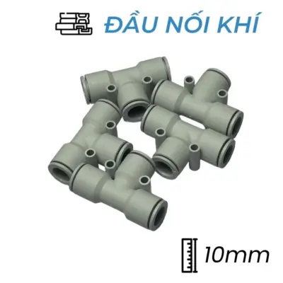 Đầu Nối Nhanh Khí Nén Chữ T Ø10mm CDC MPUT 10-W (Màu Trắng)