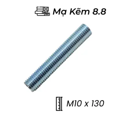 Guzong Thép Mạ Kẽm 8.8 M10x130